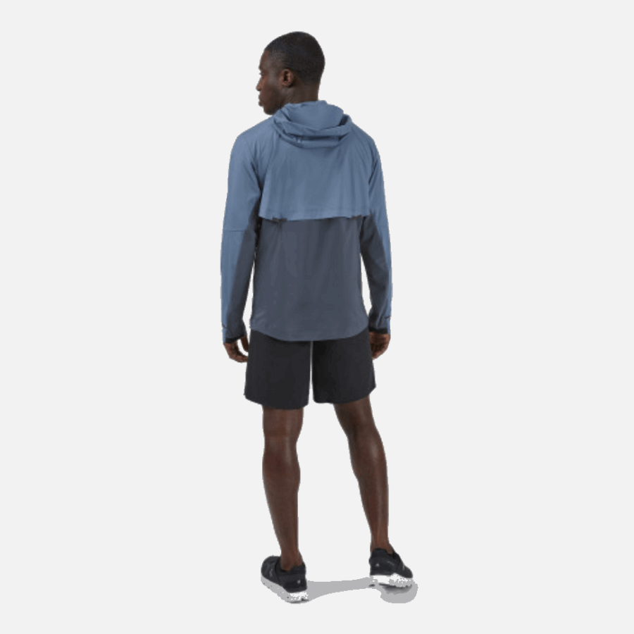 Sur La Veste Météo Running Céruléen-foncé