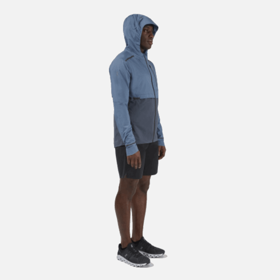 Sur La Veste Météo Running Céruléen-foncé