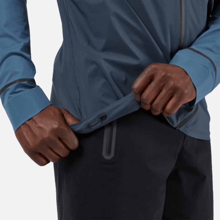 Sur La Veste Météo Running Céruléen-foncé