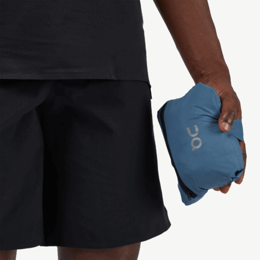 Sur La Veste Météo Running Céruléen-foncé