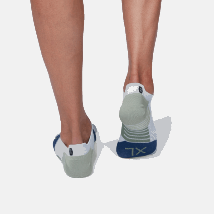 Chaussette Basse Grey-denim En Running