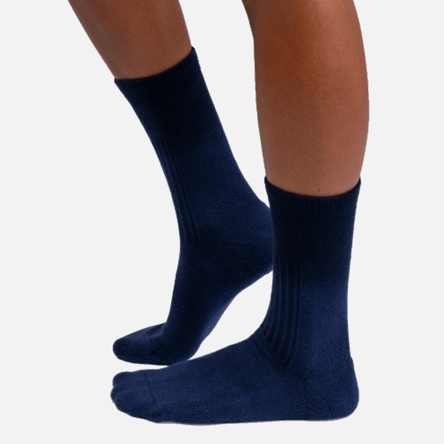 Chaussette De Tous Les Jours Denim-noir Sur La Course