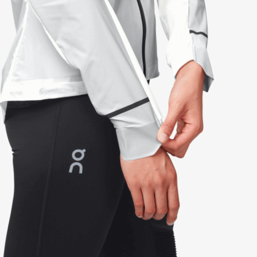 Veste Météo Gris-blanc Sur Running