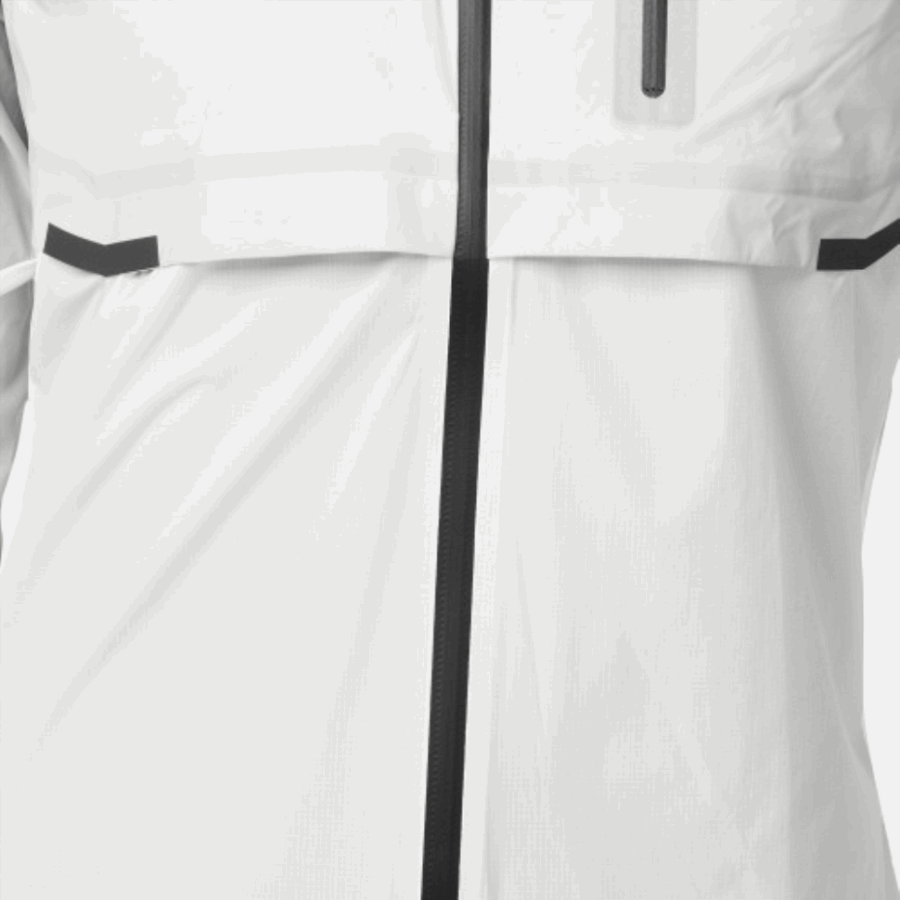 Veste Météo Gris-blanc Sur Running