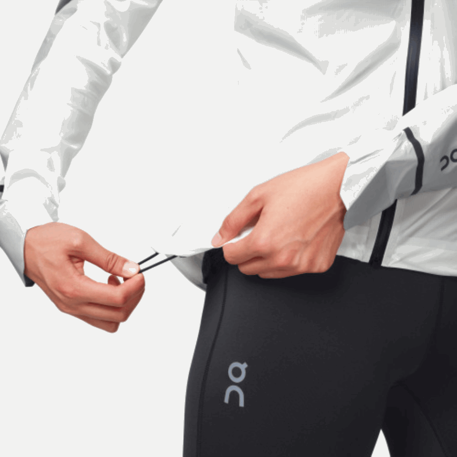 Veste Météo Gris-blanc Sur Running