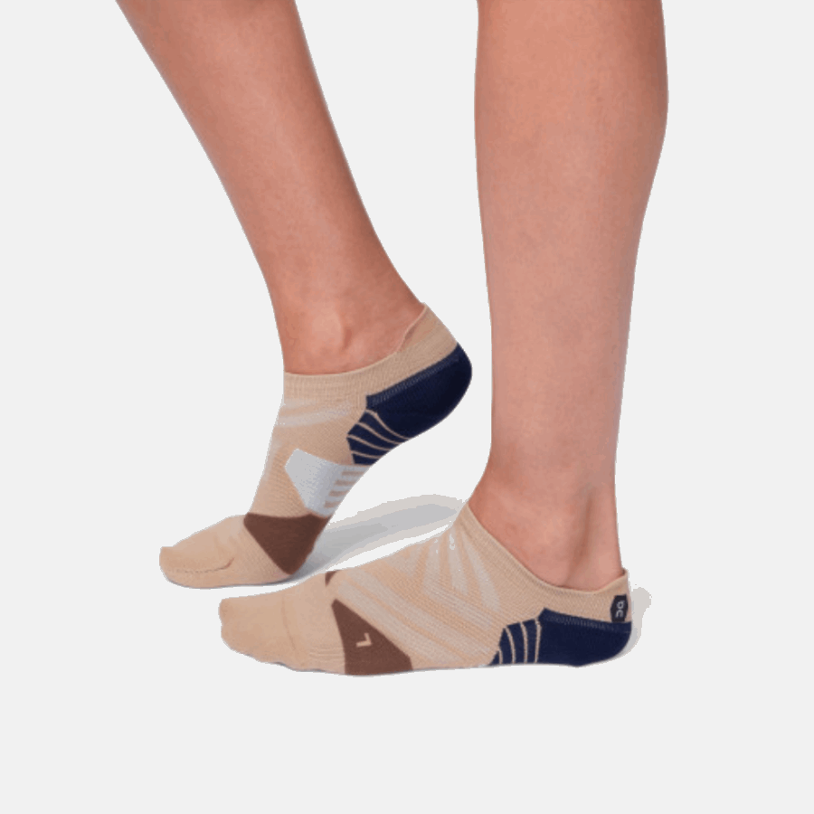 Chaussette Basse Sur Running Rose-marron-gris