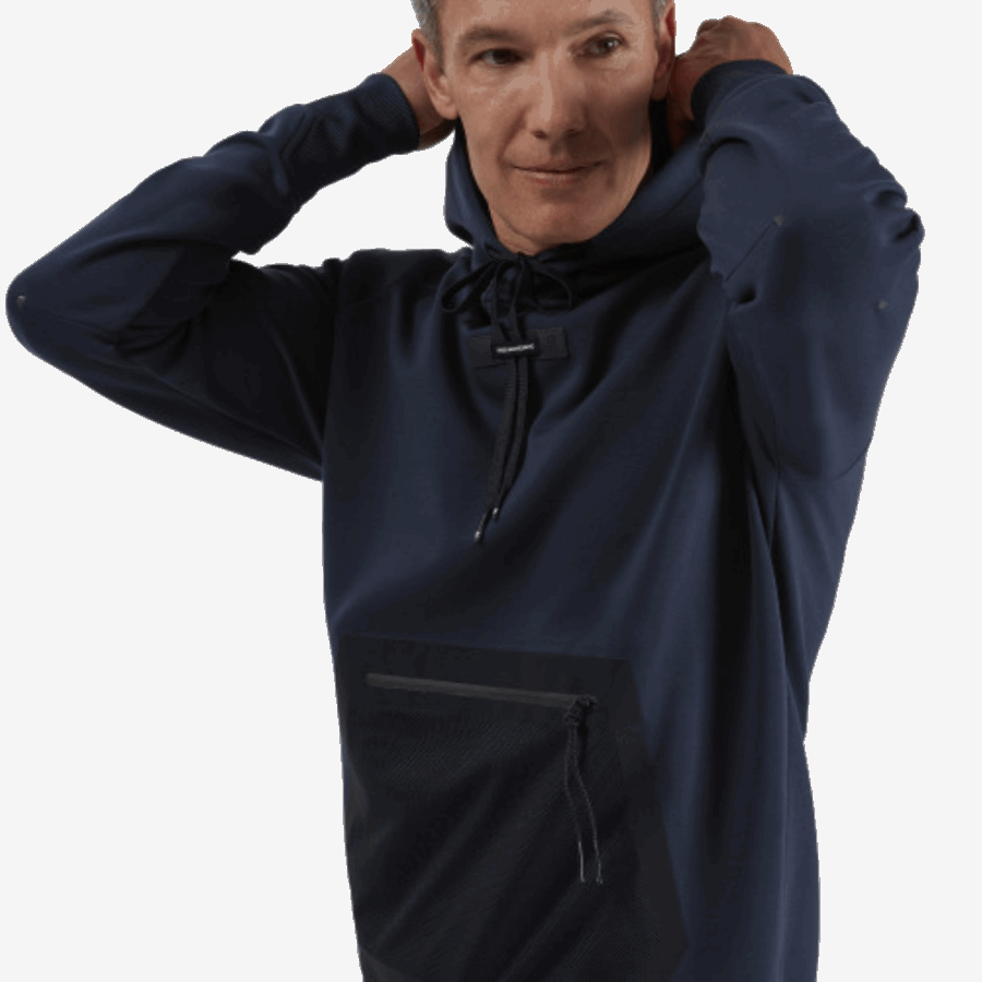 Sweat à Capuche Marine En Cours D'exécution