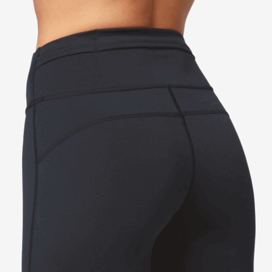 Sur Les Collants De Running Longs Black-shadow