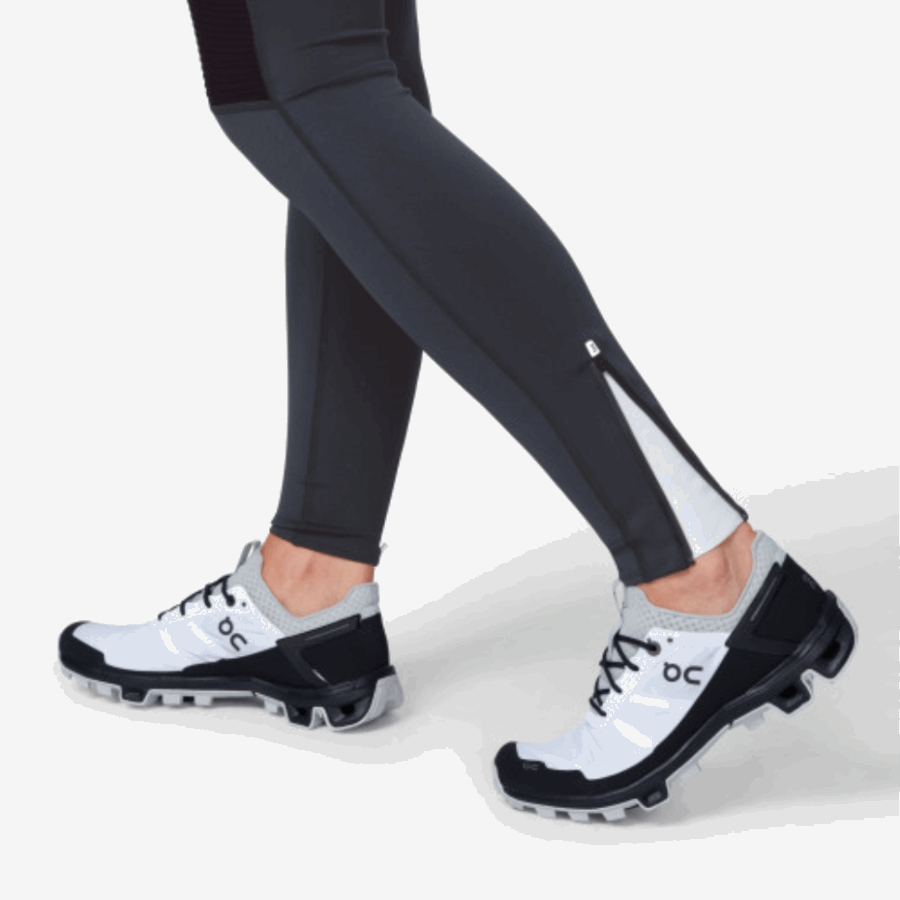 Sur Les Collants De Running Longs Black-shadow