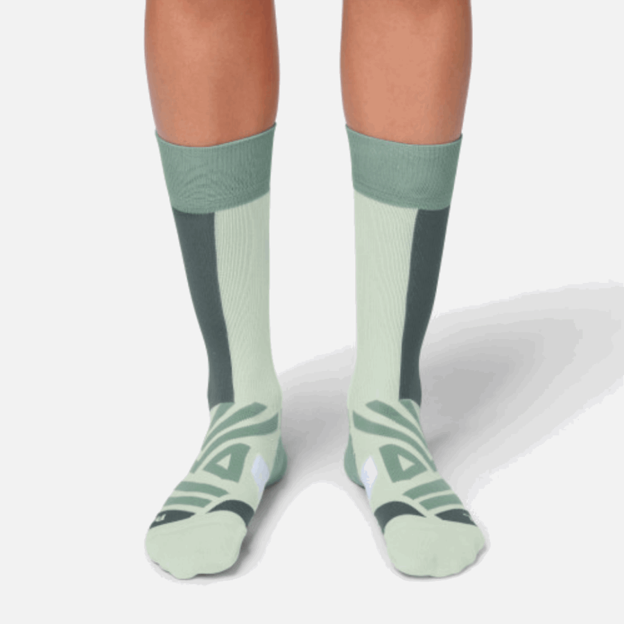 Sur Running High Sock Blanc Minéral