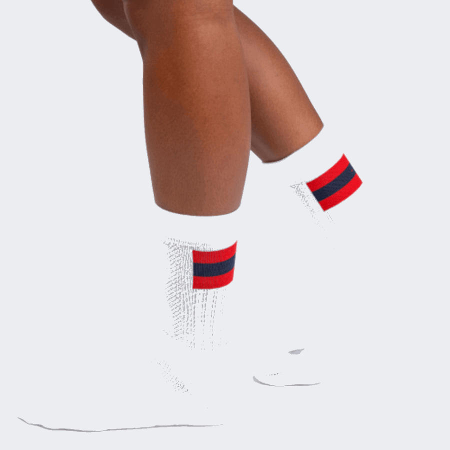 Chaussette De Tennis Blanc-rouge En Course