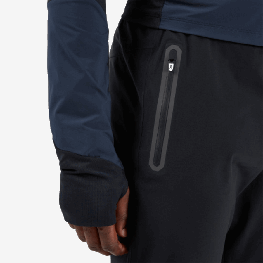 Pantalon Imperméable Sur Running Noir-marine