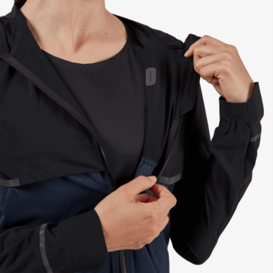 Veste Météo Sur Running Noir-marine