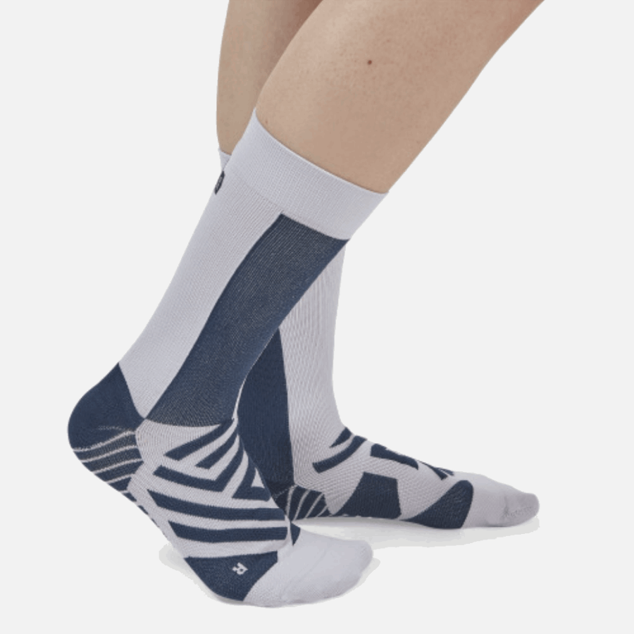 Sur Chaussette Haute Running Marine-lilas