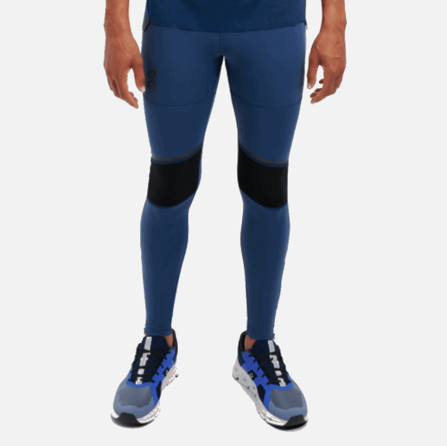 Collant Long Sur Running Denim-noir