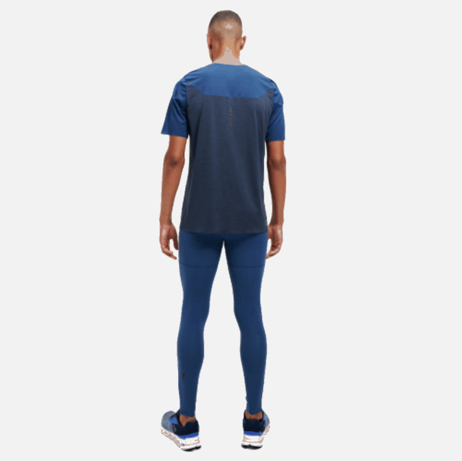 Collant Long Sur Running Denim-noir