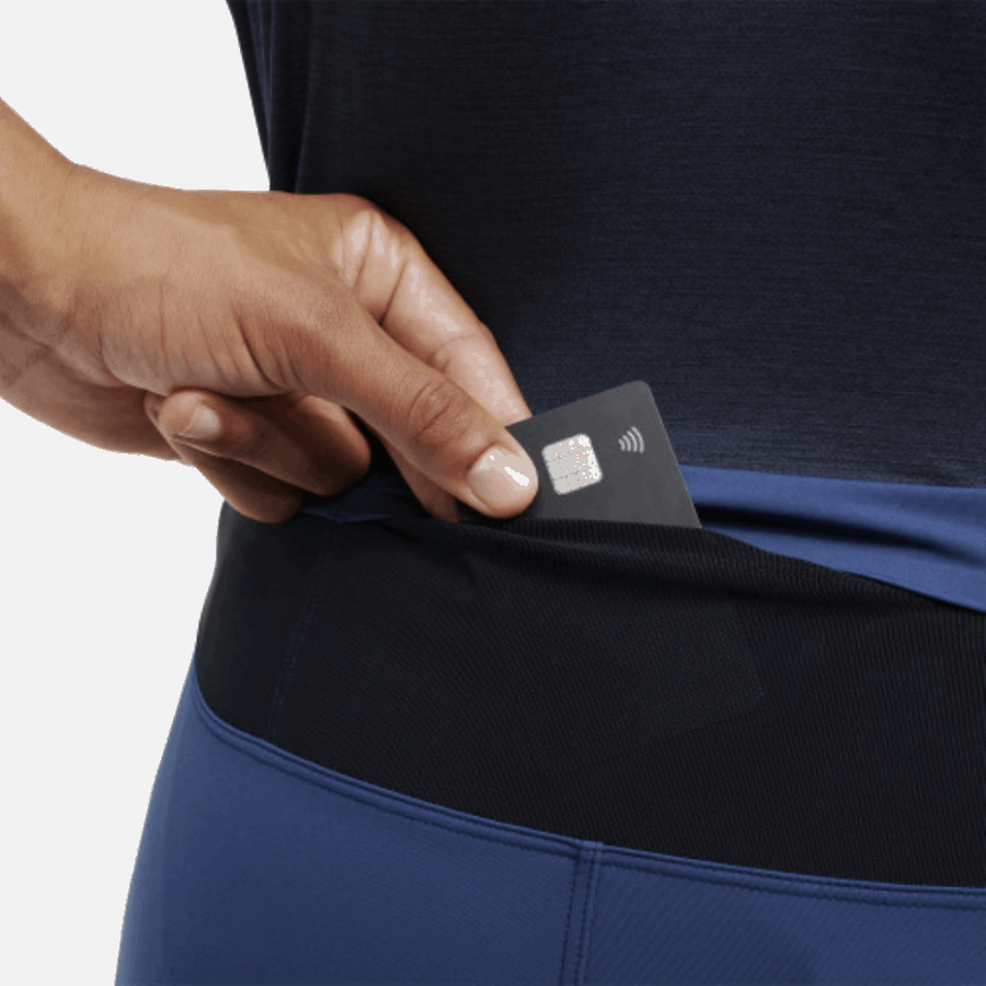 Collant Long Sur Running Denim-noir