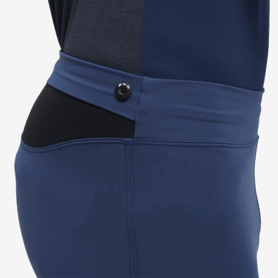 Collant Long Sur Running Denim-noir