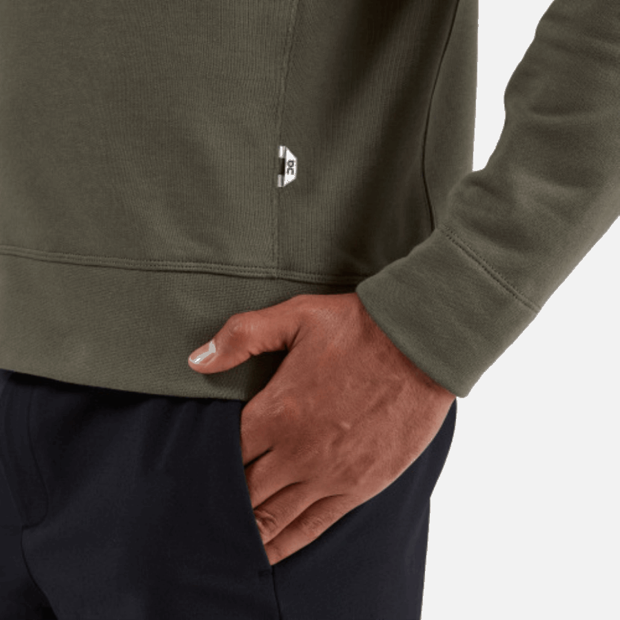 Sur Running Olive Col Ras Du Cou